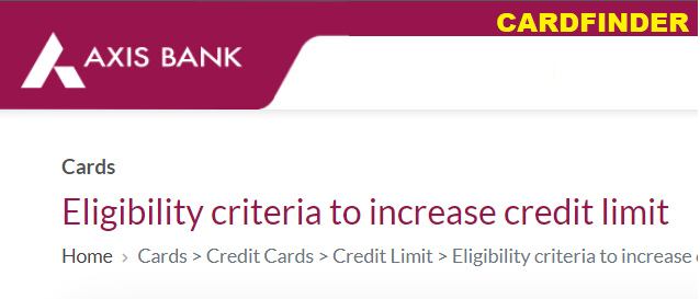 How To Increase Axis Bank Credit Card Limit 9964