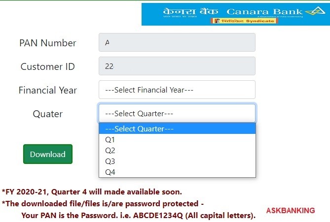 download canara bank form 16-3